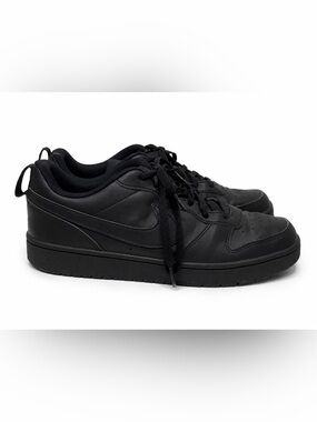 Nike Boy's Black Low-Top Leather Sneakers